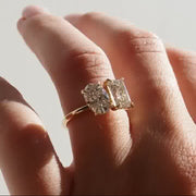 Two Stone Promise Ring for Women
